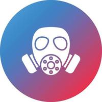 Gas Mask Glyph Circle Gradient Background Icon vector