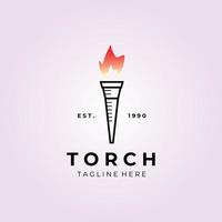 Torch   logo  template vector illustration design