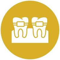 Tooth Braces Icon Style vector