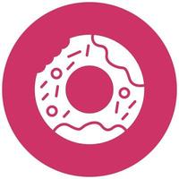 estilo de icono de donut vector