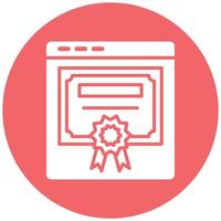 Online Certificate Icon Style vector