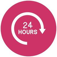 24 Hours Icon Style vector