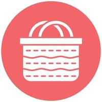 Picnic Basket Icon Style vector