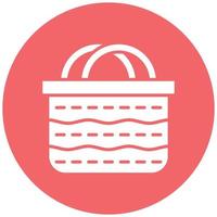 Picnic Basket Icon Style vector