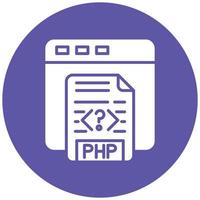 estilo de icono de codificación php vector