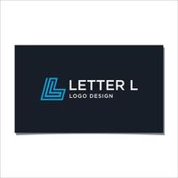 L MONO LINE LOGO DESIGN VECTOR