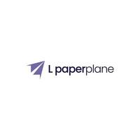 l diseño de logotipo de avión de papel vector