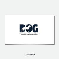 vector de diseño de logotipo de letras de perro
