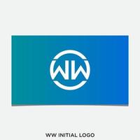 ww vector de diseño de logotipo inicial