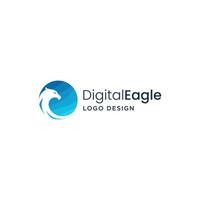 EAGLE  IN CIRCLE LOGO DESIGN VECTOR