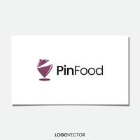 vector de diseño de logotipo de comida pin