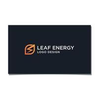 LEAF ENERGY LOGO DESIGN VECTOR