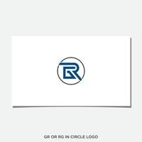RG OR GR CIRCLE LOGO DESIGN VECTOR