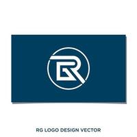 RG OR GR CIRCLE LOGO DESIGN VECTOR