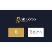 SB INITIAL LOGO DESIGN VECTOR