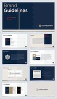 Brand guidelines template with hexagonal pattern