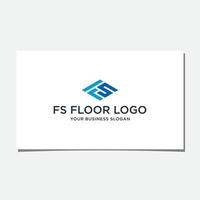 vector de diseño de logotipo de piso fs