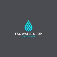 FG OR FE WATER DROP LOGO DESIGN vector