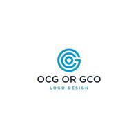 vector de diseño de logotipo ocg o gco