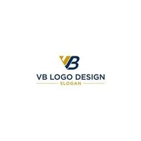 vector de diseño de logotipo v y b