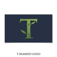 vector de diseño de logotipo de bambú t