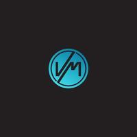 VM INITIAL LOGO DESIGN VECTOR