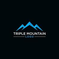 vector de diseño de logotipo de montaña digital