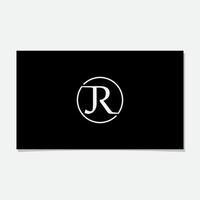 JR INITIAL LOGO DESIGN VECTOR