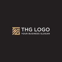 THG INITIAL LOGO DESIGN VECTOR