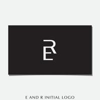 ER INITIAL LOGO DESIGN VECTOR