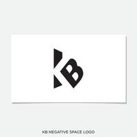KB NEGATIVE SPACE LOGO DESIGN vector