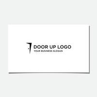 vector de diseño de logotipo de puerta arriba