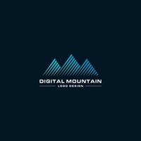 DIGITAL MOUNTAIN LOGO DESIGN VECTOR