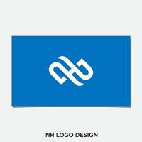 vector de diseño de logotipo inicial h