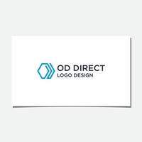 d, od, o o siguiente diseño de logotipo vector