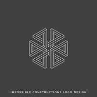 vector de diseño de logotipo de construcciones imposibles