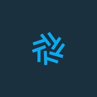 T ROTATION LOGO DESIGN VECTOR