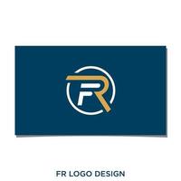 vector de diseño de logotipo fr o rf