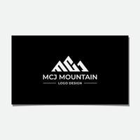 MCJ MOUNTAIN LOGO DESIGN VECTOR