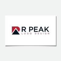 R PEAK LOGO DESIGN VECTOR