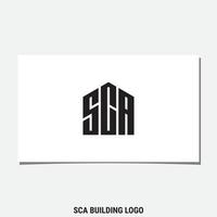 vector de diseño de logotipo de edificio sca