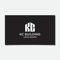 vector de diseño de logotipo de edificio kc