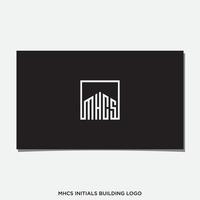 MHCS INITIAL BUILDING LOGO DESIGN vector