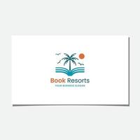 BOOK RESORT LOGO DESIGN VECTOR. vector