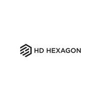 vector de diseño de logotipo hexagonal hd o dh