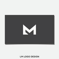 vector de diseño de logotipo inicial de lm o ml