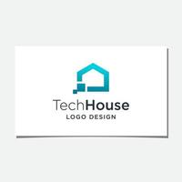 TECH HOUSE LOGO DESIGN VECTOR