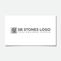 vector de diseño de logotipo de piedras sb o bs