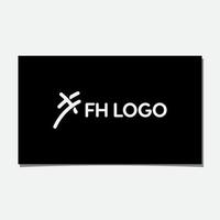 FH INITIAL LOGO DESIGN VECTOR