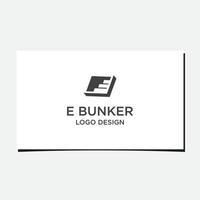 E BASEMENT OR E BUNKER LOGO DESIGN VECTOR